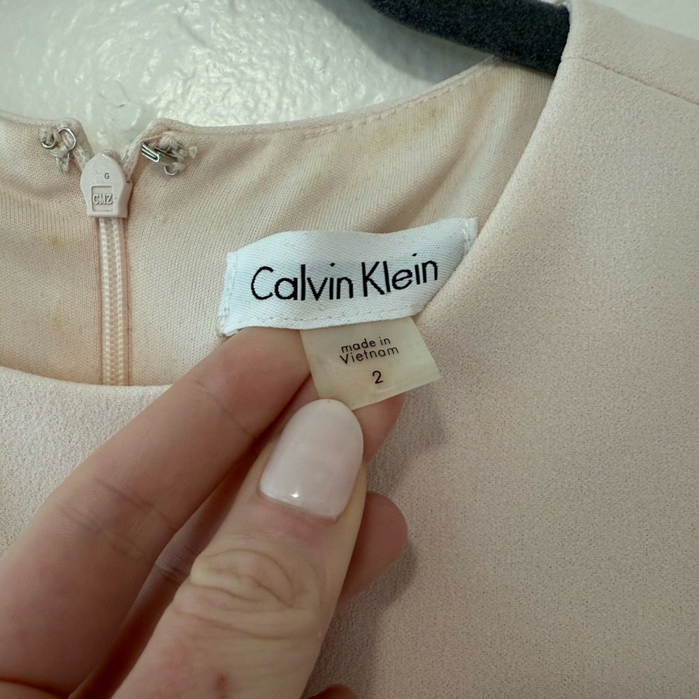 Calvin Klein Light Pink Midi Dress - 2 - Picture 2 of 11